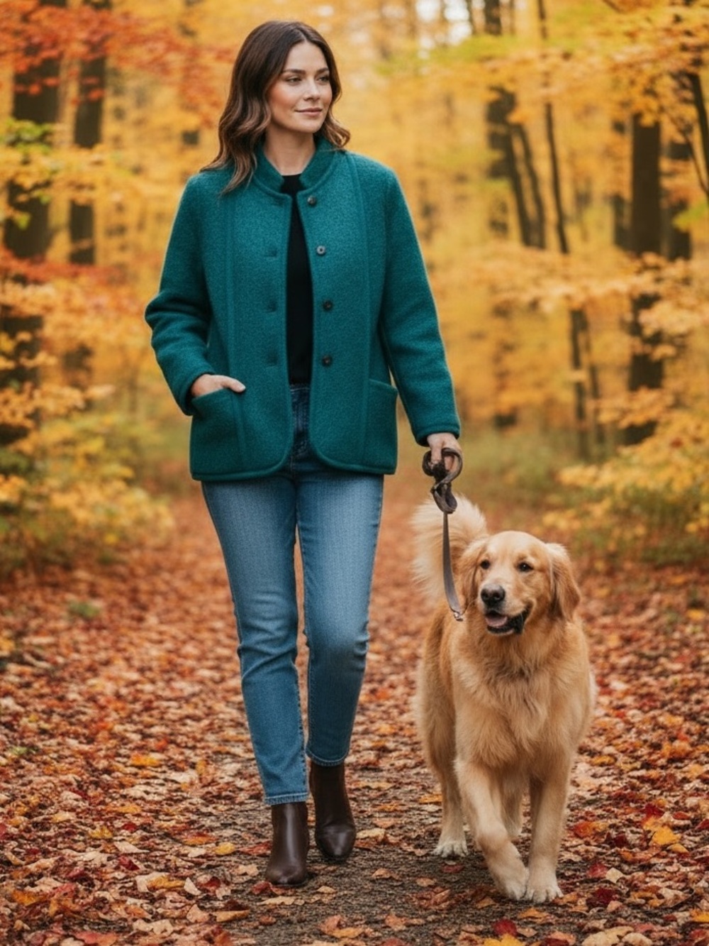 Pitlochry Green Scottish Mohair Wool Cardigan Jacket